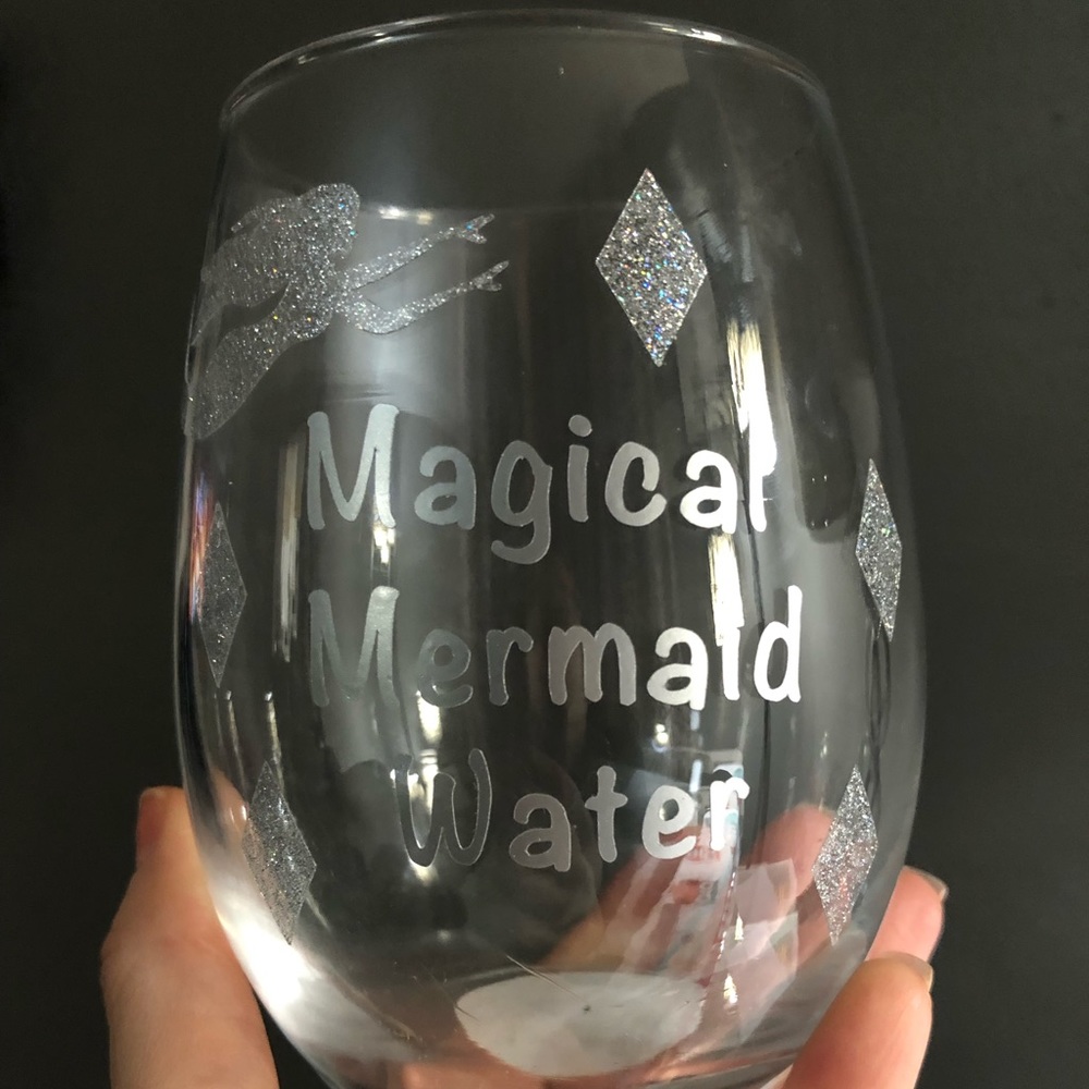 Magical Mermaid Water wine glass